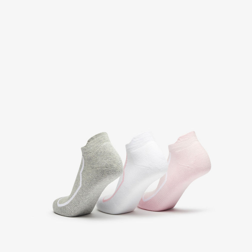 Gloo Textured Ankle Length Socks - Set of 3-Women%27s Socks-image-2