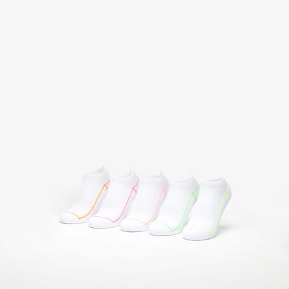 Gloo Solid Sports Socks - Set of 5-Women%27s Socks-image-0
