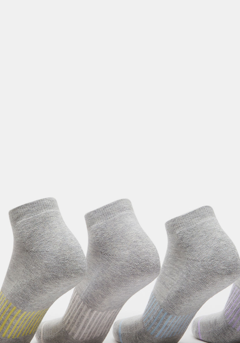 Gloo Striped Ankle Length Sports Socks - Set of 5-Women%27s Socks-image-2