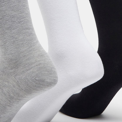 Solid Calf Length Socks - Set of 3
