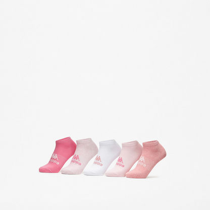 Kappa Logo Print Ankle Length Socks - Set of 5