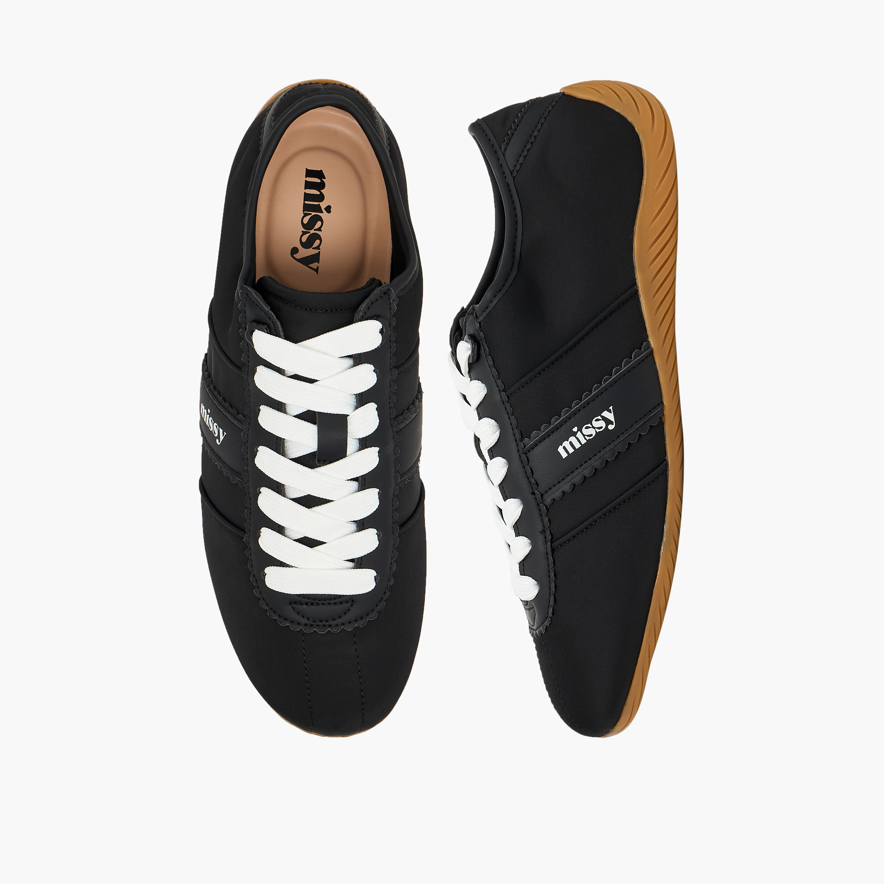 Missy Women Scallop Trim Lace-Up Ankle Sneakers-women-shoes-sneakers-image-1