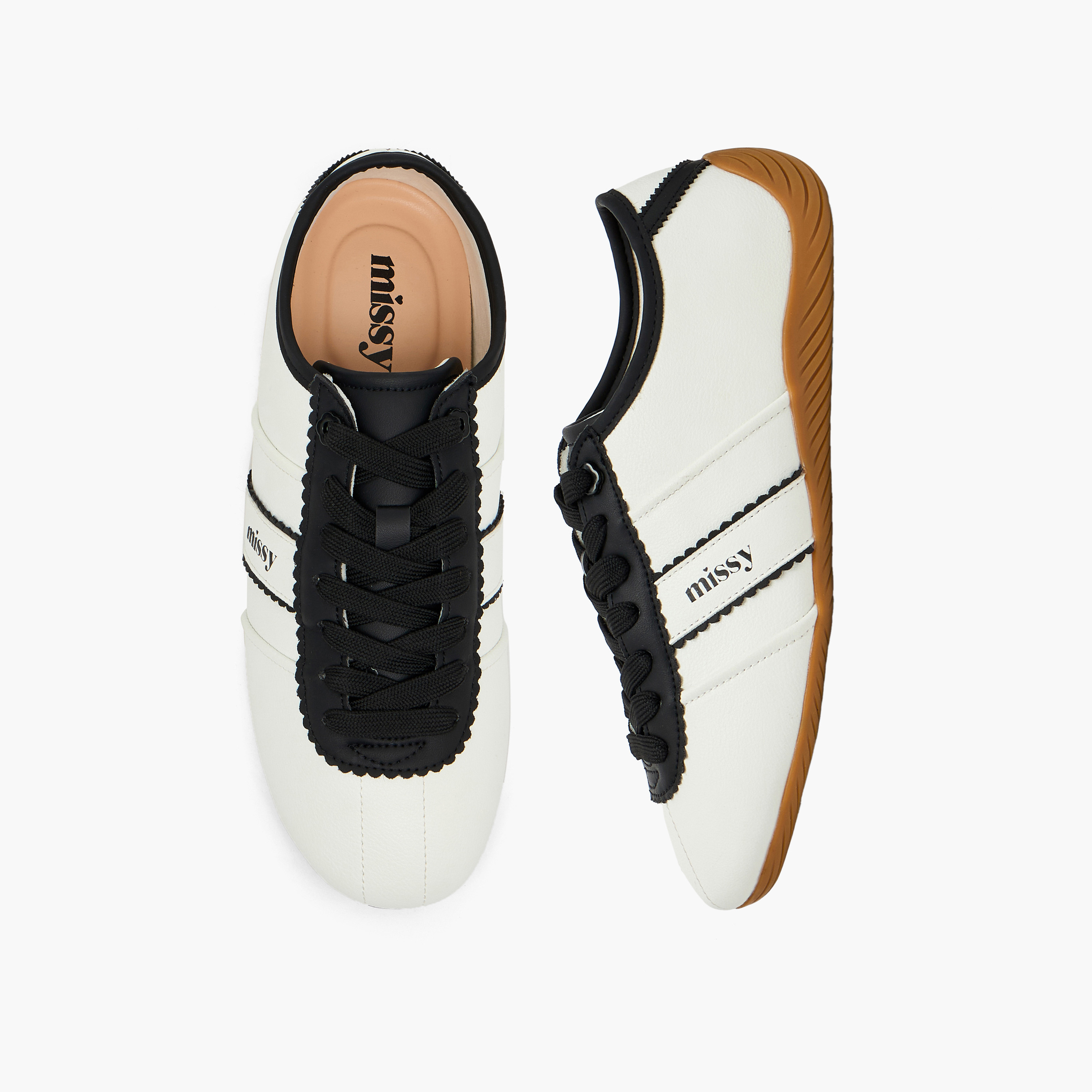 Missy Women Scallop Trim Lace-Up Ankle Sneakers-women-shoes-sneakers-image-1
