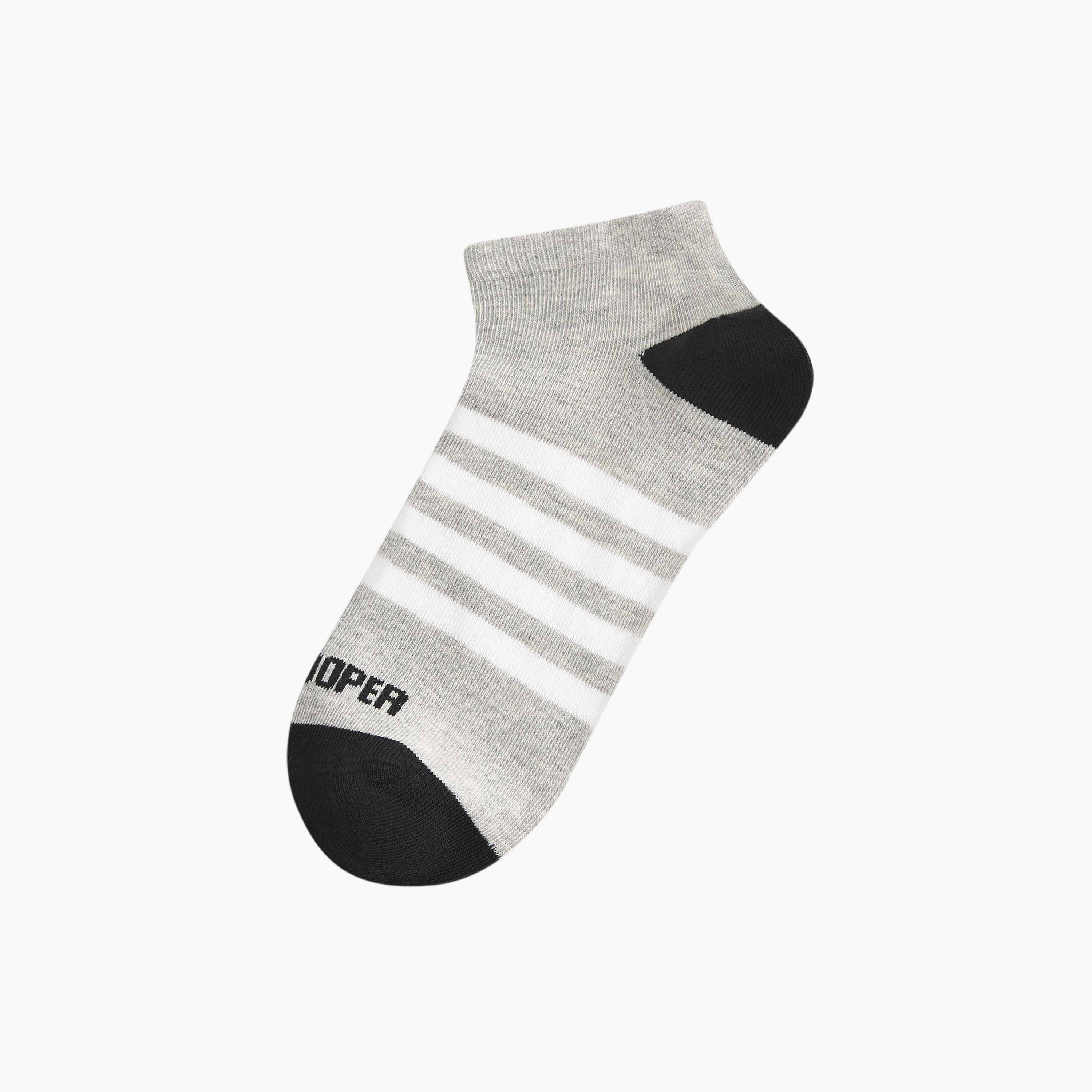 Shop Lee Cooper Logo Print Non-Terry Ankle Length Socks - Set of 5 ...