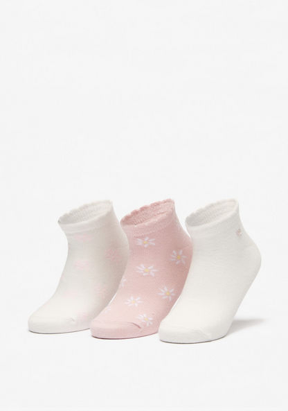 Set of 3 - Assorted Ankle Length Socks-Girl%27s Socks & Tights-image-0