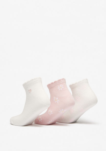Set of 3 - Assorted Ankle Length Socks-Girl%27s Socks & Tights-image-2