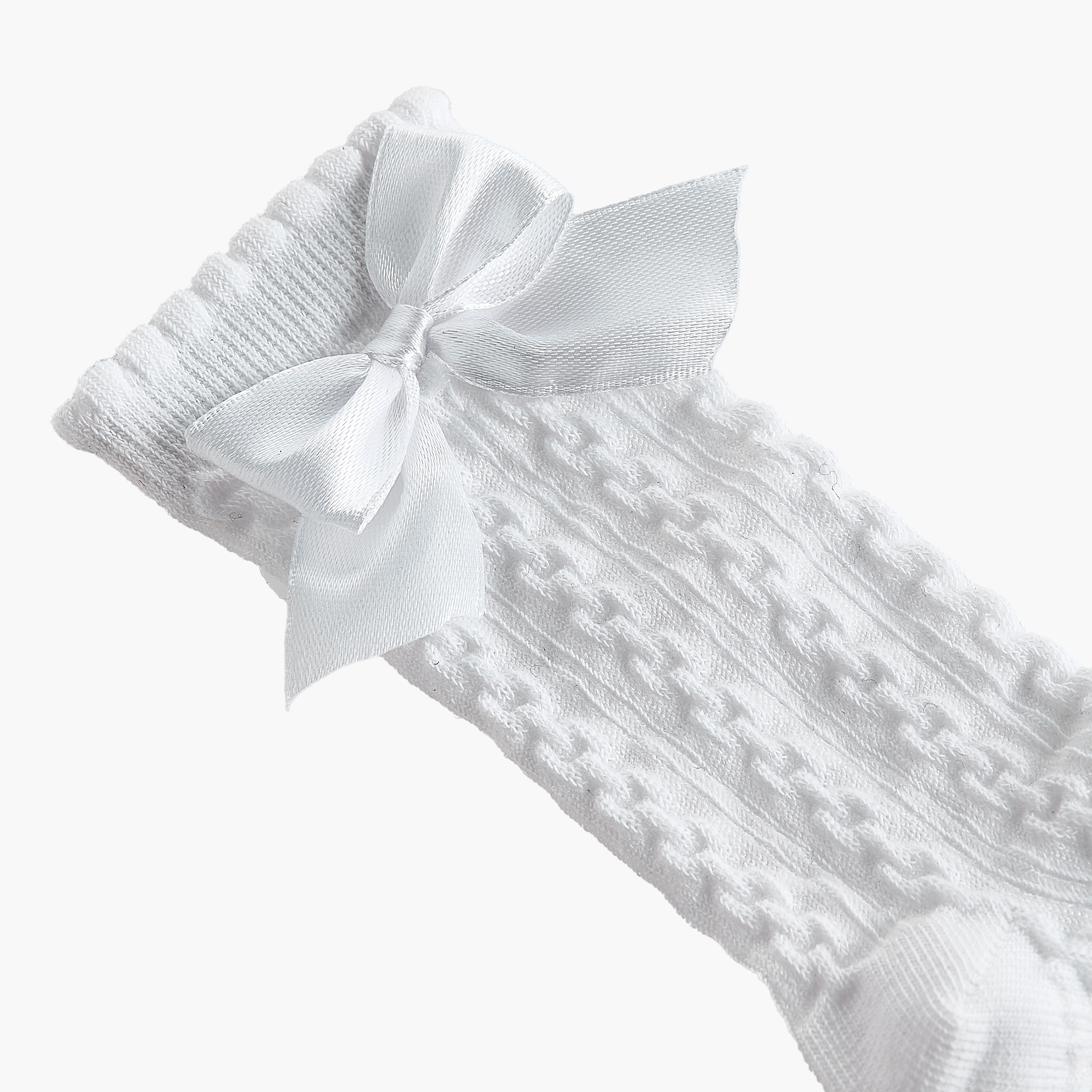 Pack of 2 Celeste Girls Socks Mid-Calf Length with Bow Detail-girls-accessories-socks-image-4
