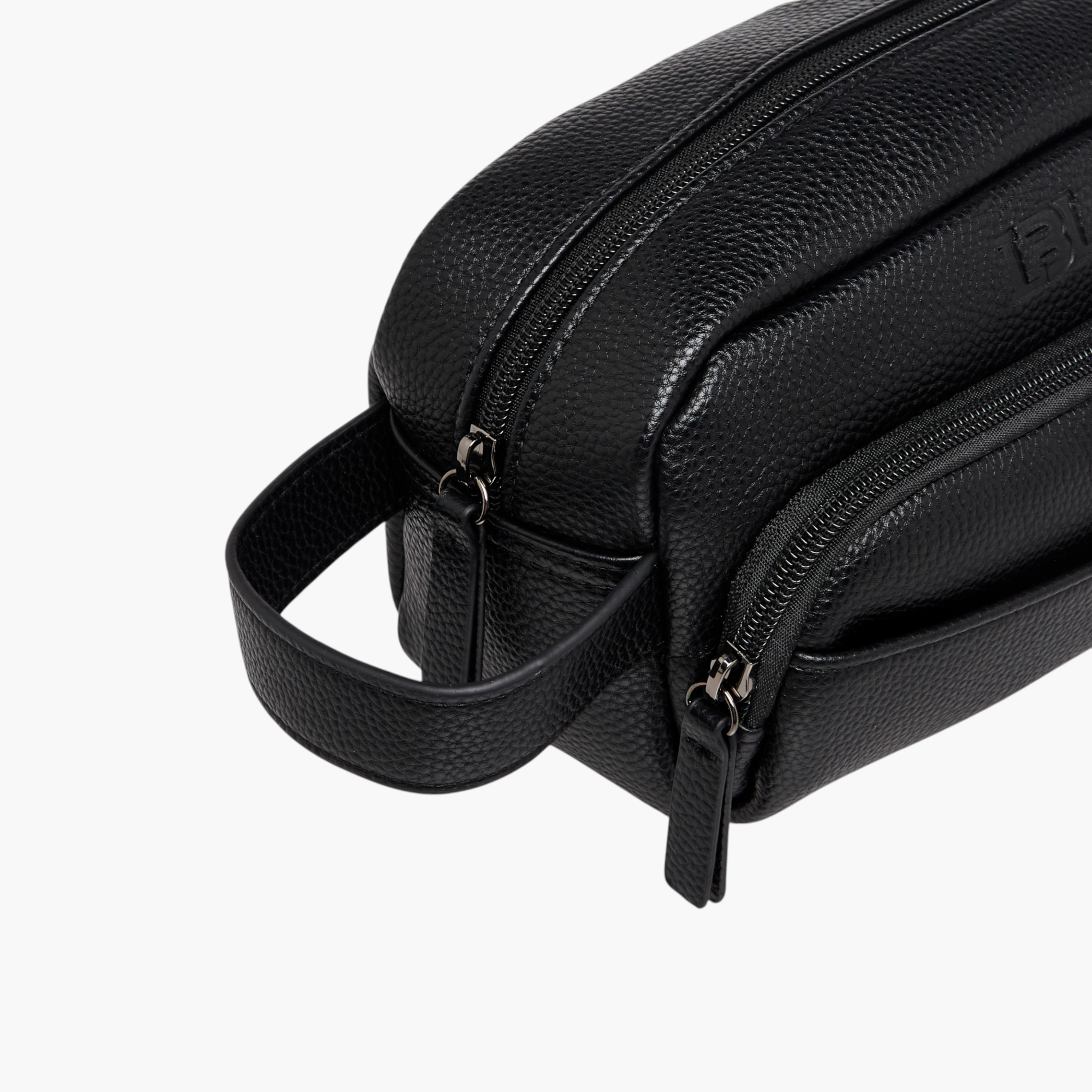 LBL by Shoexpress Solid Pouch with Zip Closure-men-bags-image-3