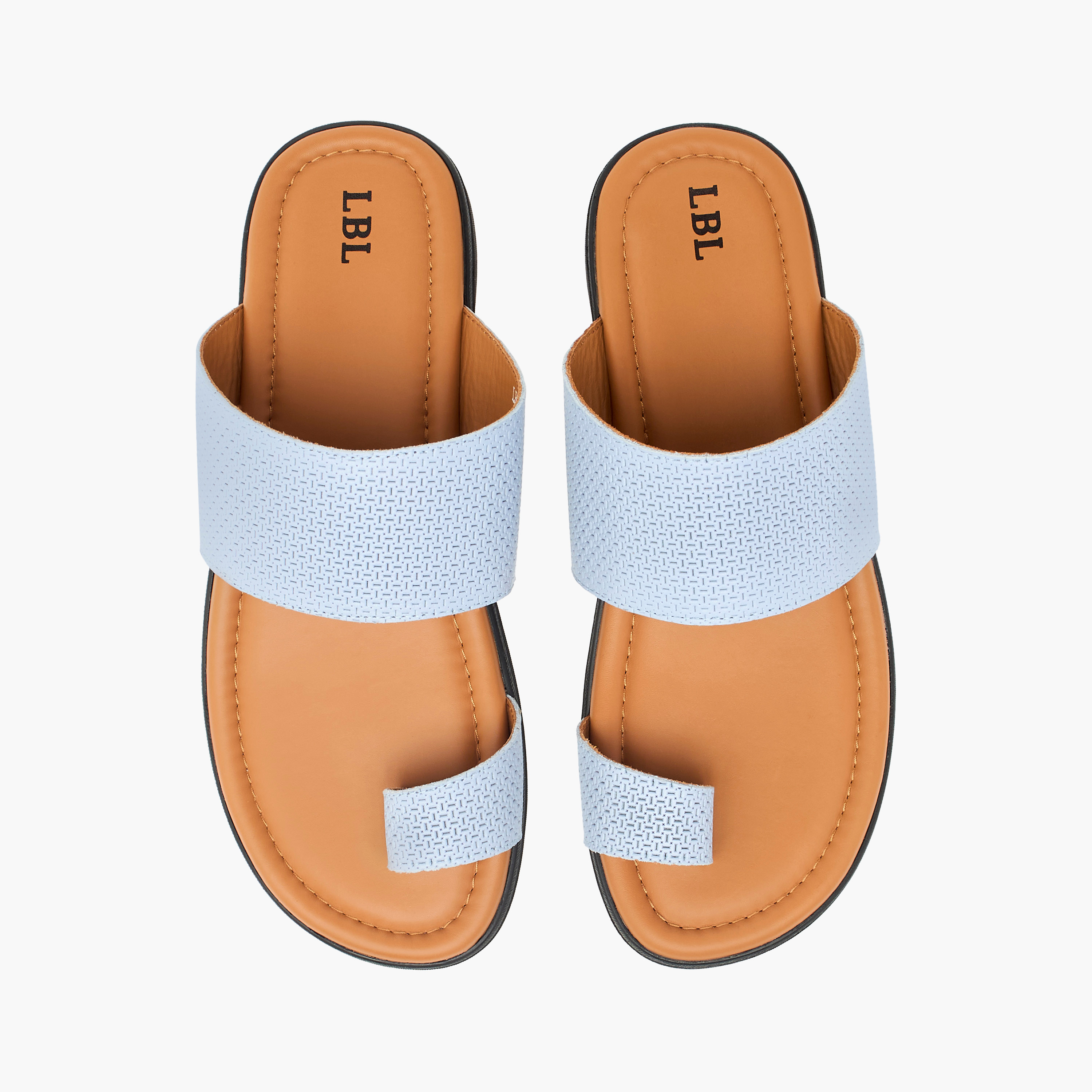 LBL by Shoexpress Textured Slip-On Arabic Sandals-cpmen-footwear-sandals-image-1