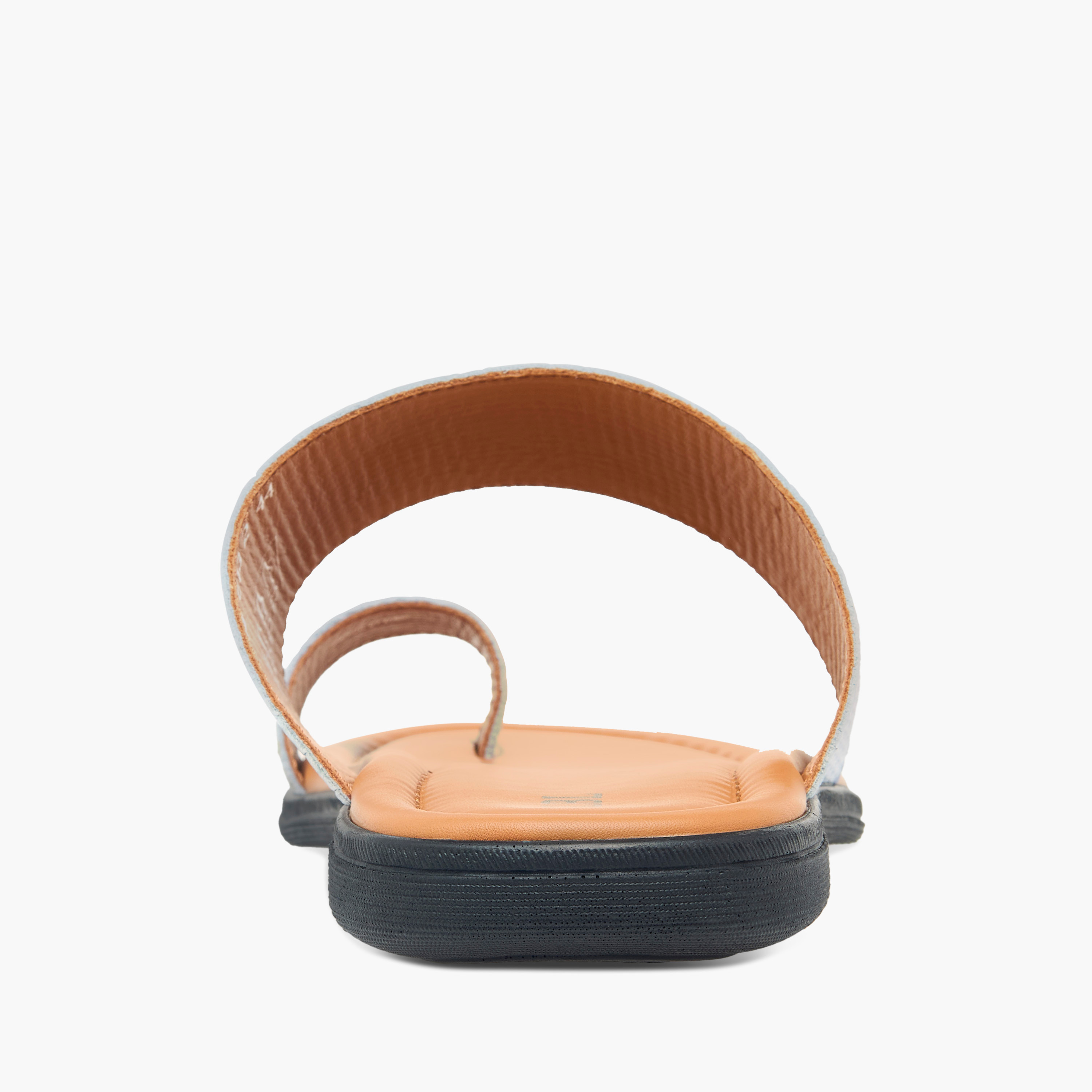 LBL by Shoexpress Textured Slip-On Arabic Sandals-cpmen-footwear-sandals-image-4
