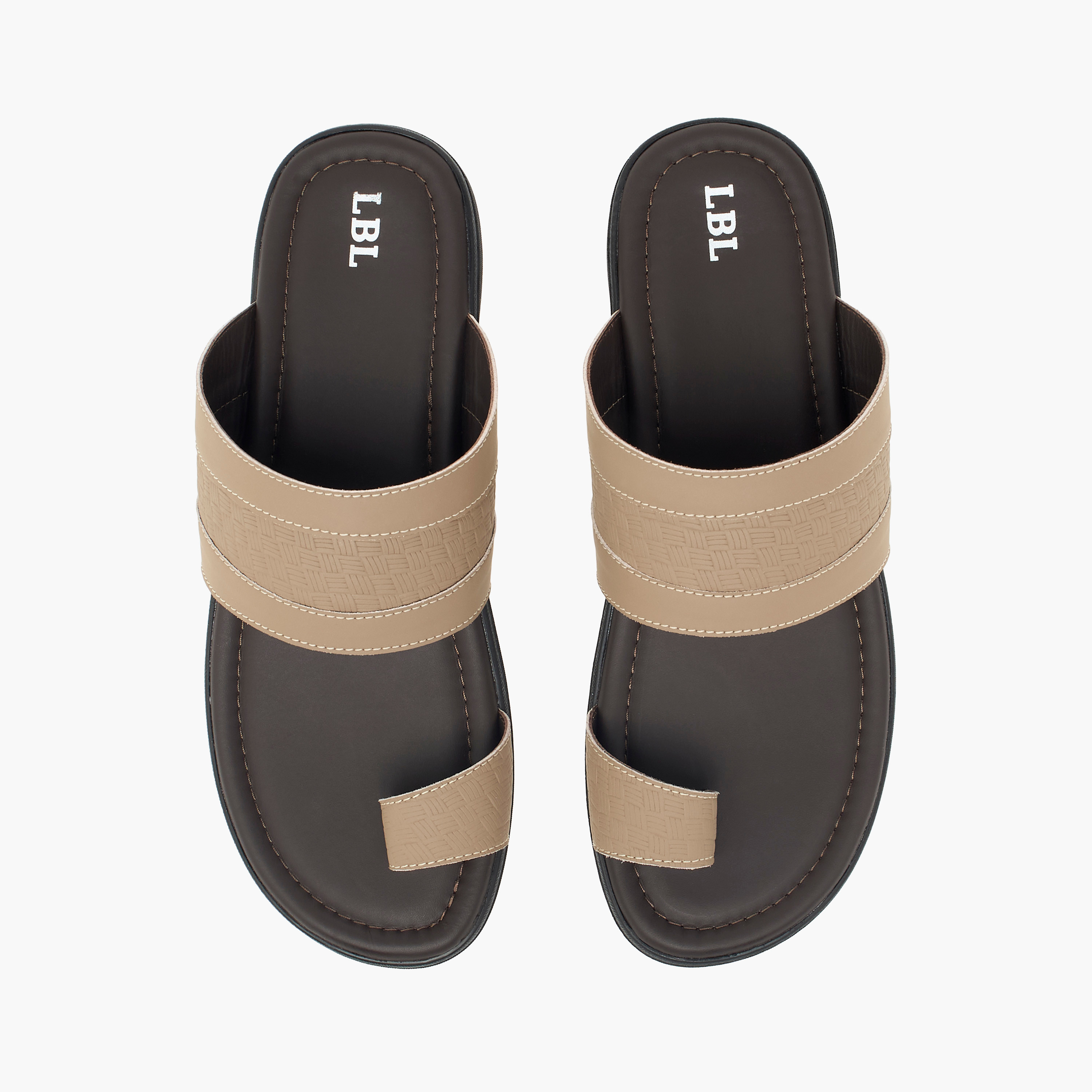 LBL by Shoexpress Textured Slip-On Arabic Sandals-cpmen-footwear-sandals-image-1