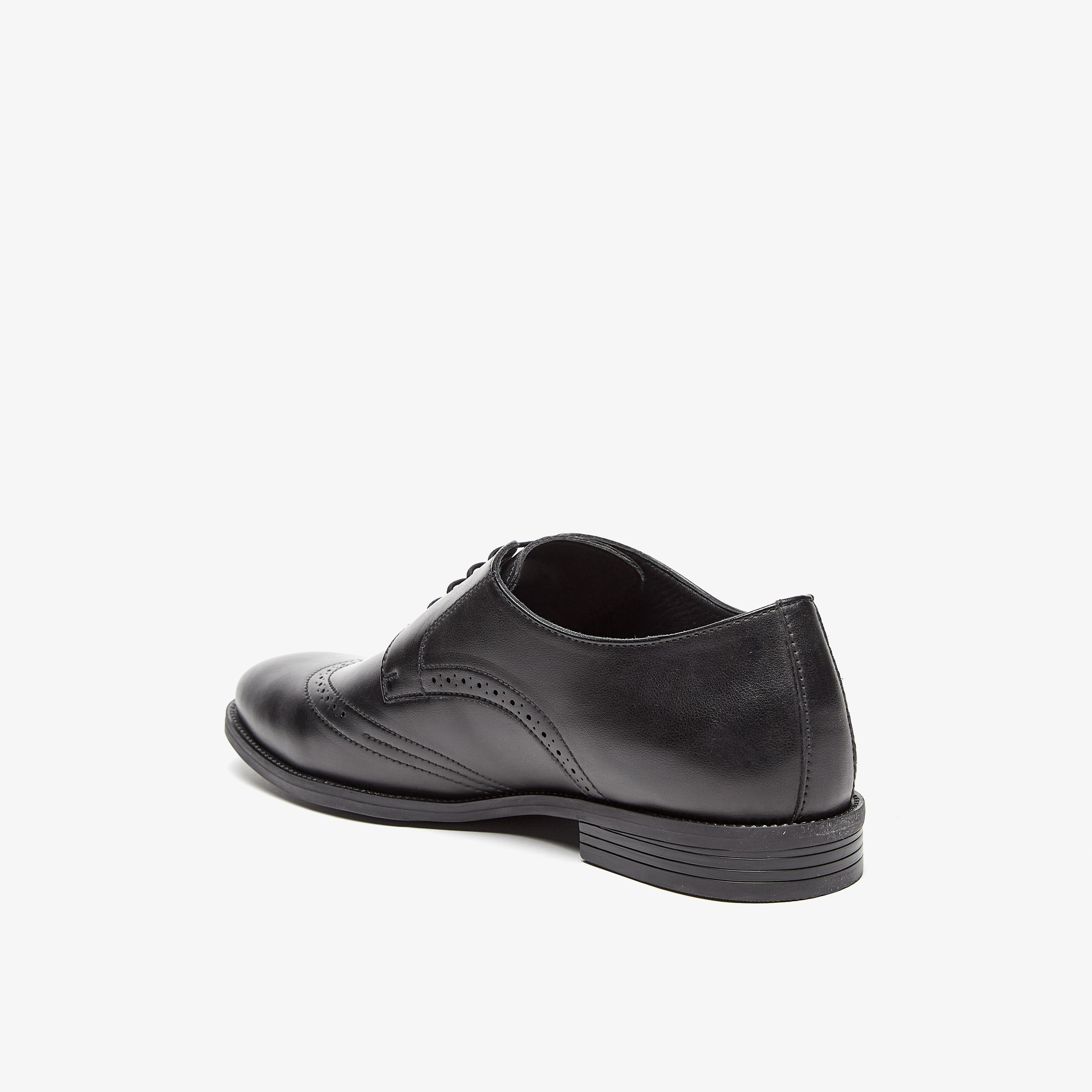 LBL by Shoexpress Perforated Lace-Up Derby Shoes-men-shoes-formalshoes-image-2