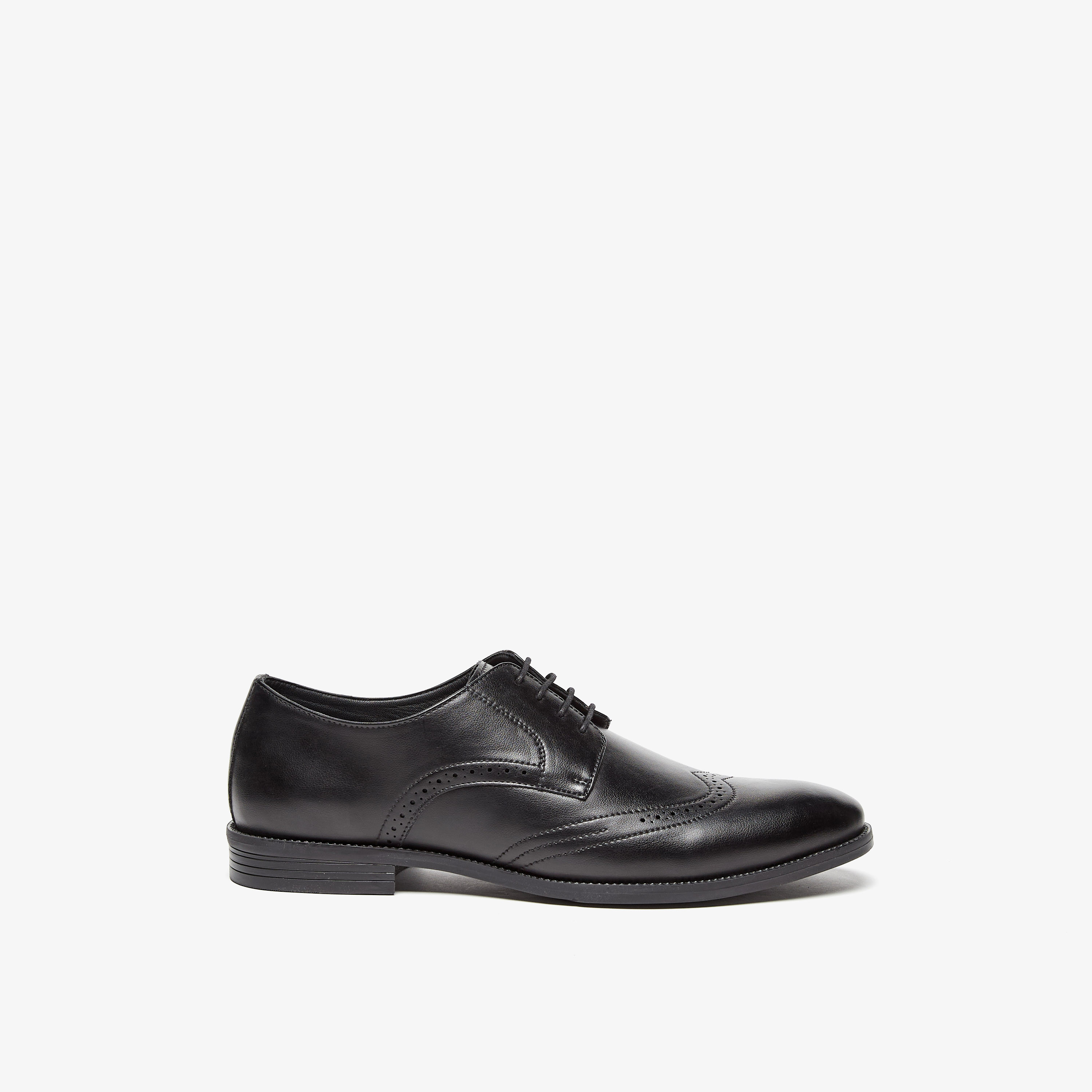LBL by Shoexpress Perforated Lace-Up Derby Shoes-men-shoes-formalshoes-image-3