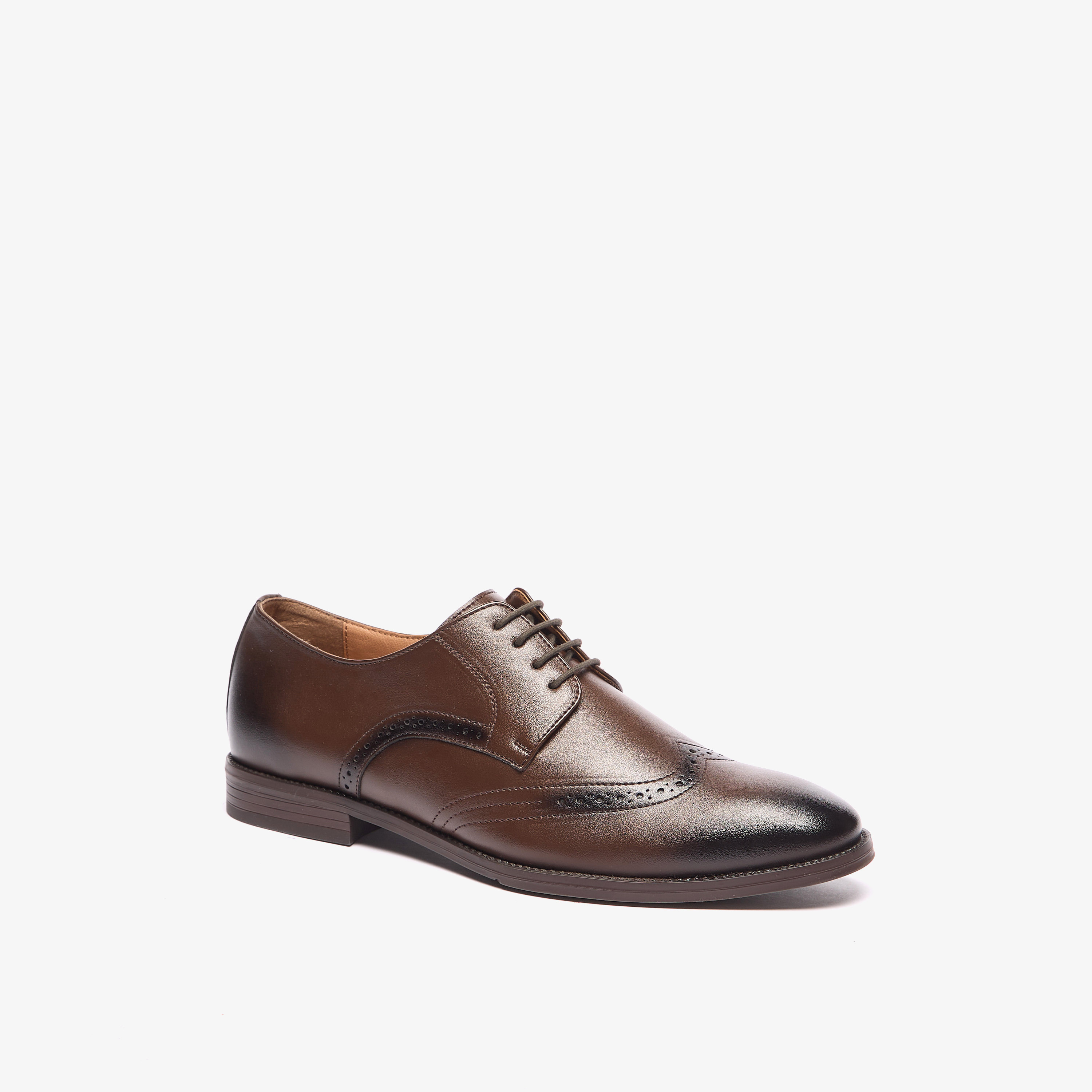 LBL by Shoexpress Perforated Lace-Up Derby Shoes-men-shoes-formalshoes-image-6