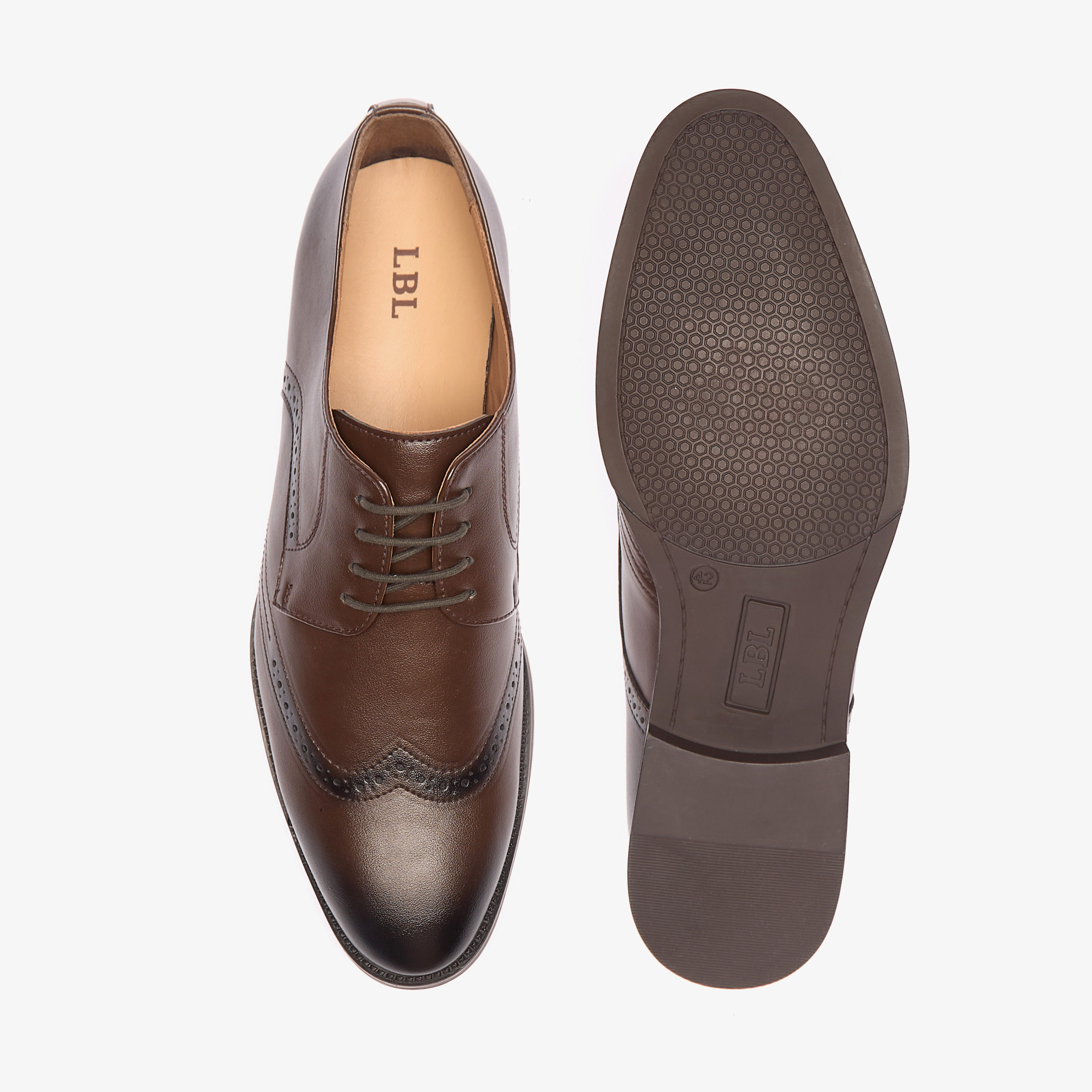 LBL by Shoexpress Perforated Lace-Up Derby Shoes-men-shoes-formalshoes-image-12