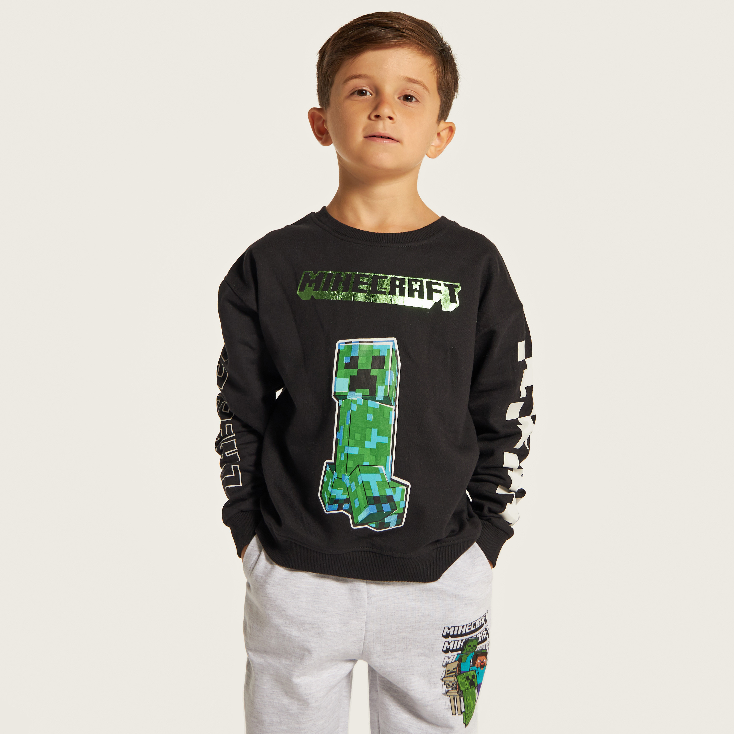 Boys clearance minecraft sweatshirt