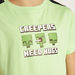Minecraft Graphic Print Crew Neck T-shirt with Short Sleeves-T Shirts-thumbnailMobile-2