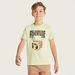 Minecraft Graphic Print T-shirt with Short Sleeves and Crew Neck-T Shirts-thumbnailMobile-0