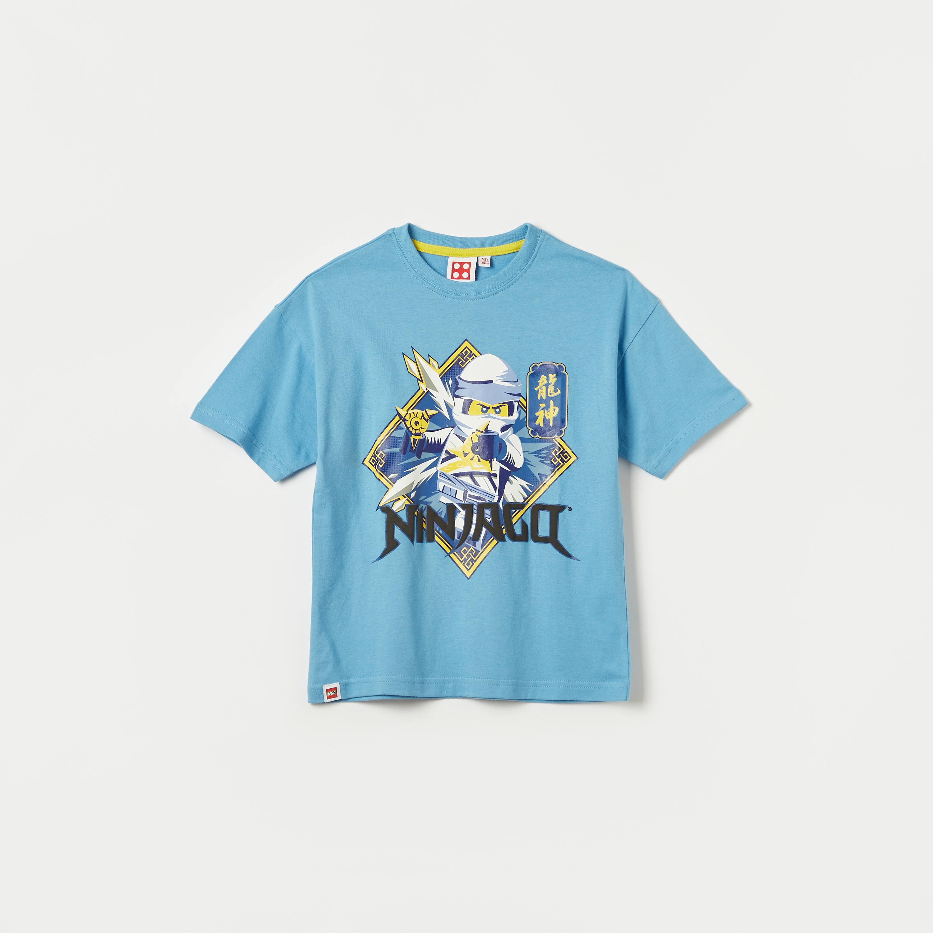 Lego Ninjago Print Crew Neck T-shirt with Short Sleeves-boys-clothing-tshirtsandpolos-image-1
