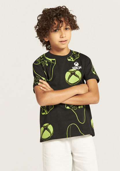 Xbox All-Over Print T-shirt with Crew Neck and Short Sleeves-T Shirts-image-0