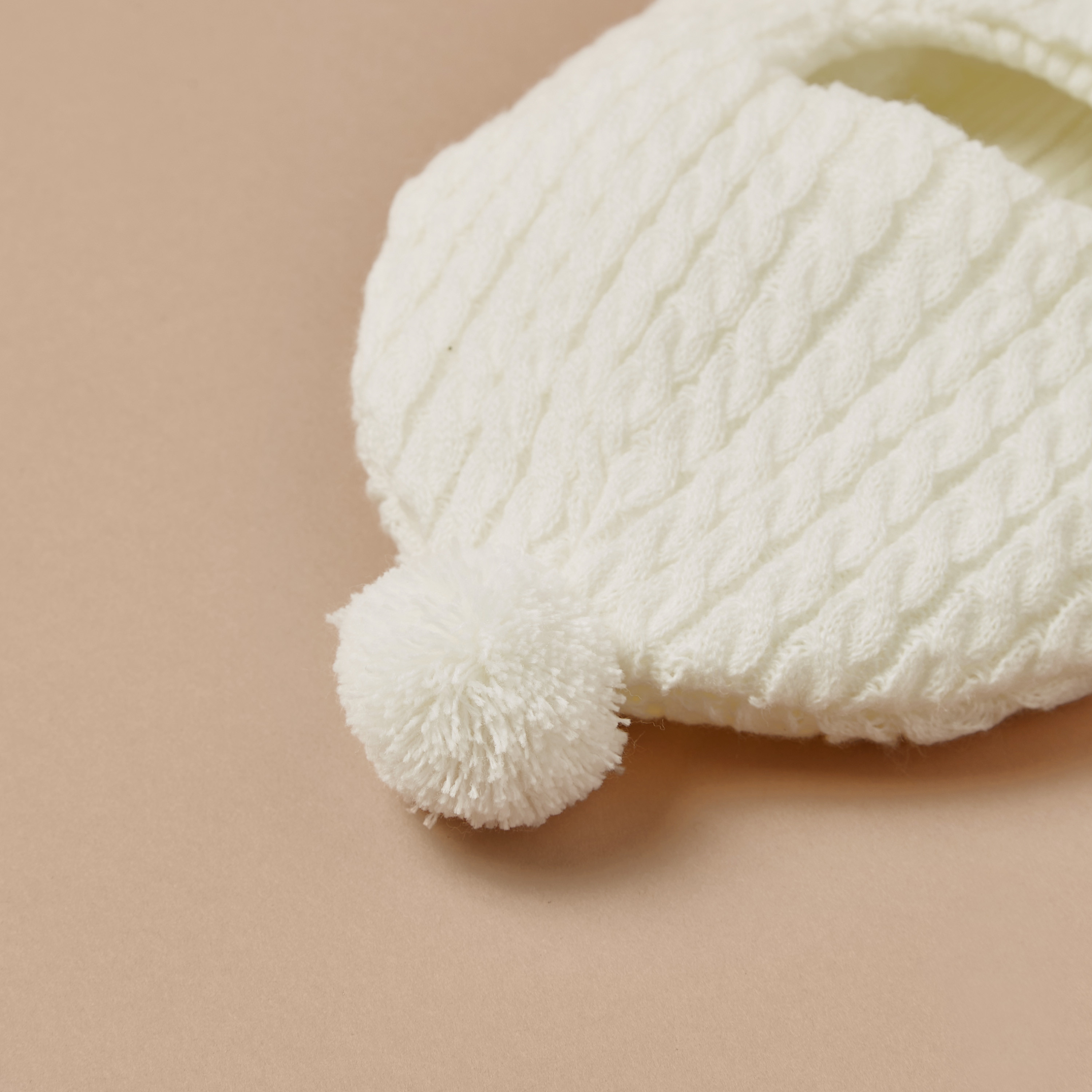 Juniors Textured Monkey Cap with Pom-Pom Detail-baby-boys-accessories-caps-image-2