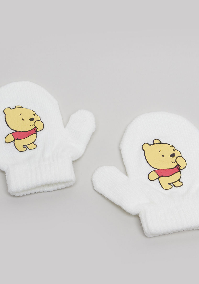 Disney Winnie-the-Pooh Printed Mittens with Ribbed Hem-Mittens-image-0