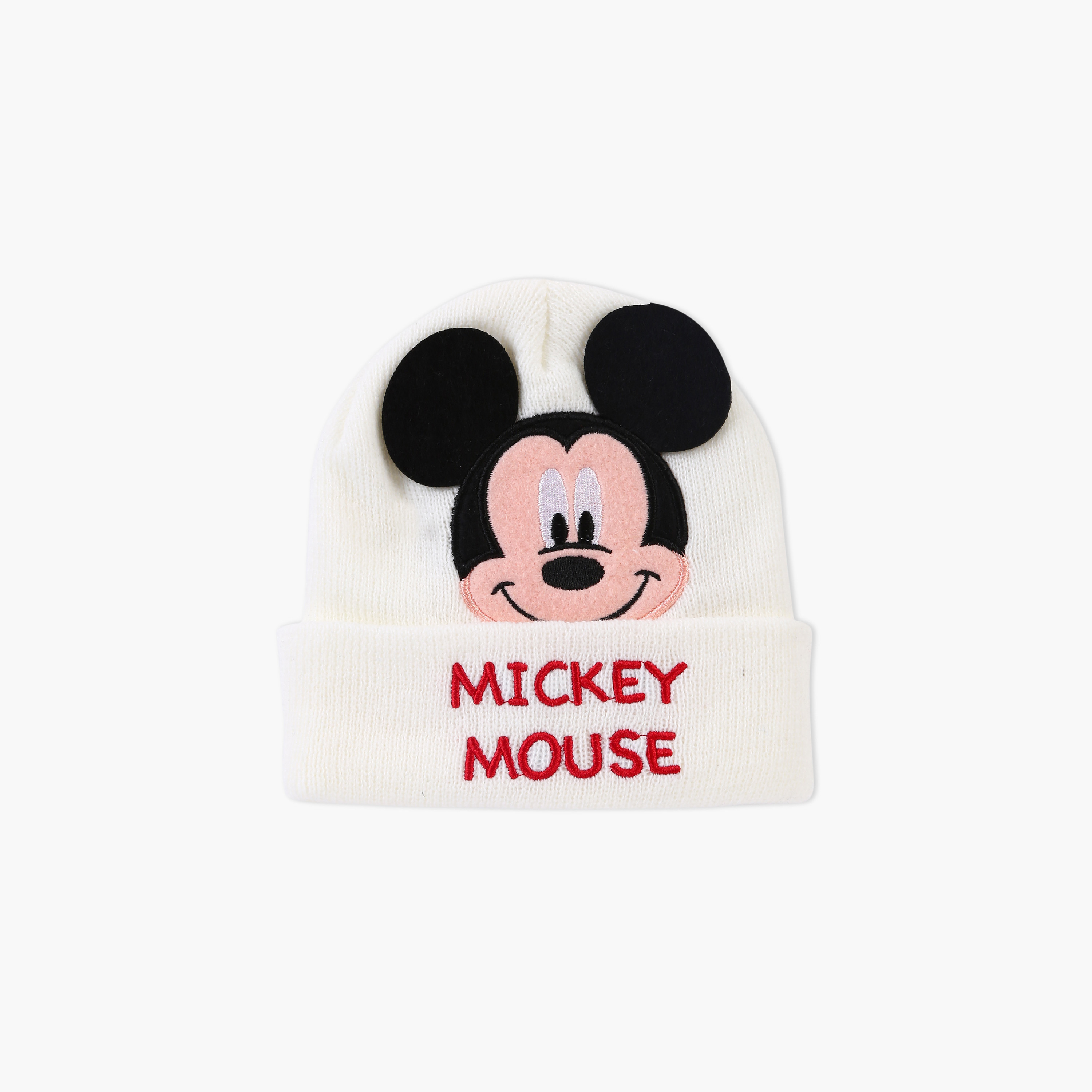 Mickey Mouse Applique Detail Beanie-baby-boys-accessories-caps-image-1