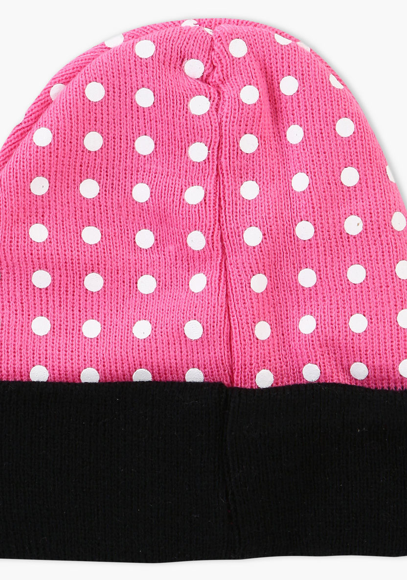 Minnie Mouse Embroidered Beanie Cap-Caps-image-1