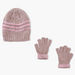 Minnie Mouse Embroidered Beanie Cap and Gloves-Caps-thumbnail-1