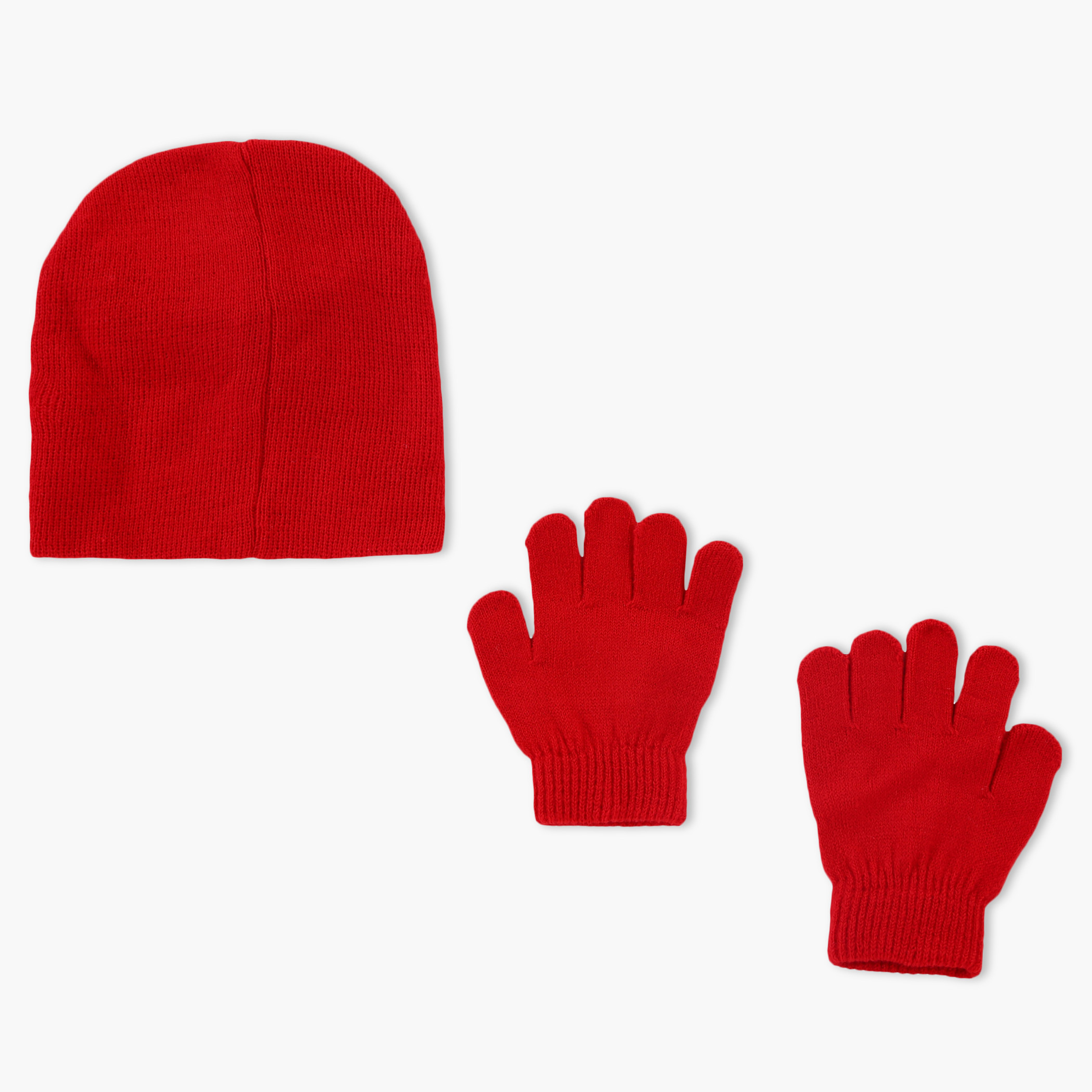 Minnie Mouse Printed Cap and Gloves Set -baby-girls-accessories-caps-image-2