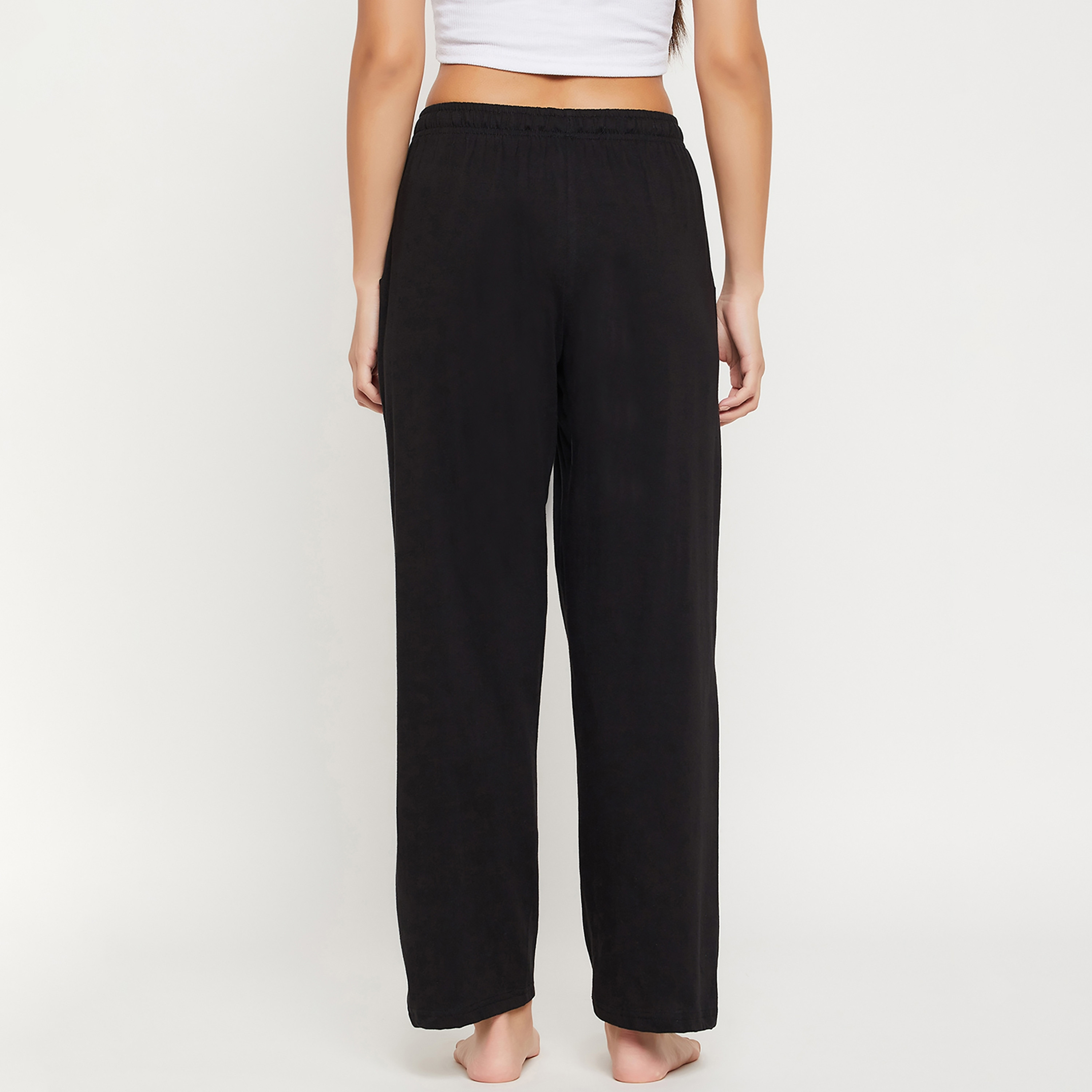 بيجامة نسائية من القطن الغني باللون الأسود من كلوفيا-women-clothing-nightwear-pyjamas-bottoms-image-5