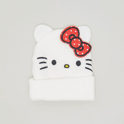 Hello Kitty Applique Detail Cap with Cuffed Hem