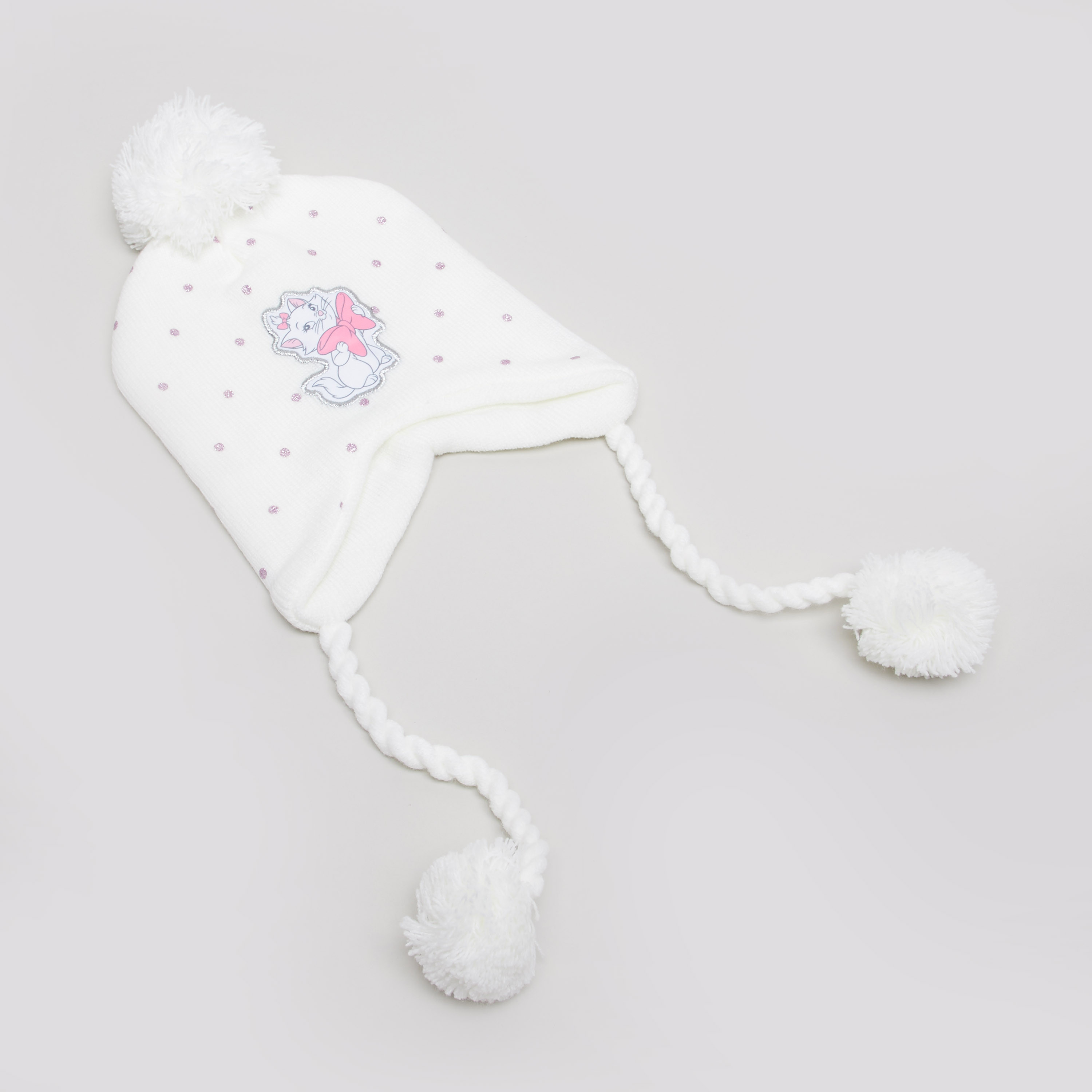 Disney Marie Applique Cap with Tie Ups and Pom Pom-baby-girls-accessories-caps-image-2