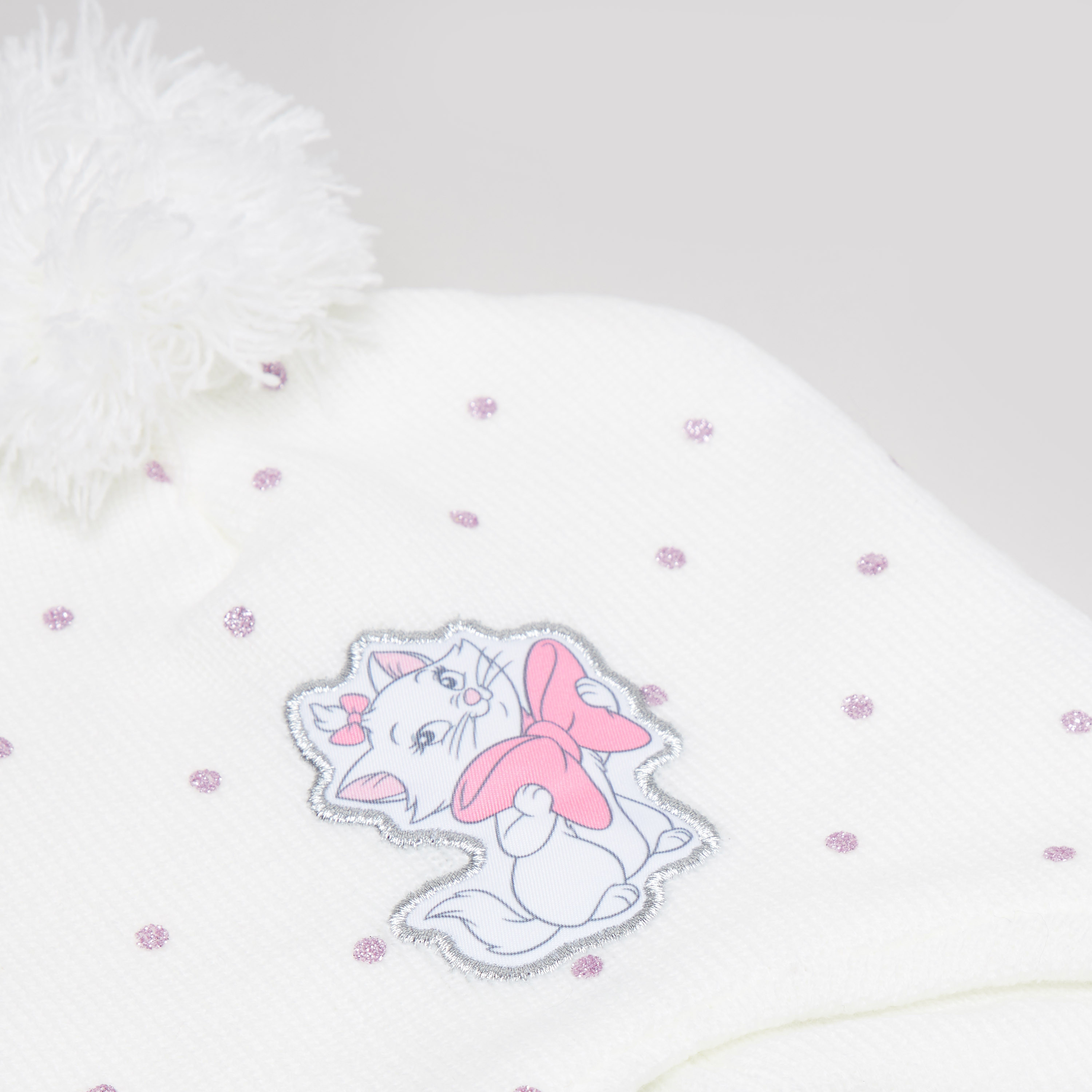 Disney Marie Applique Cap with Tie Ups and Pom Pom-baby-girls-accessories-caps-image-3