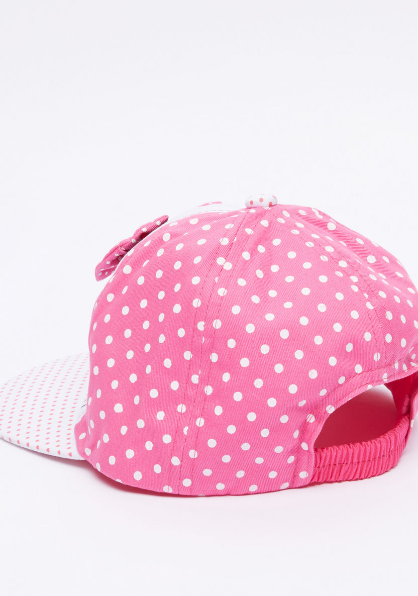 Minnie Mouse Printed Cap with Bow Applique-Caps-image-2