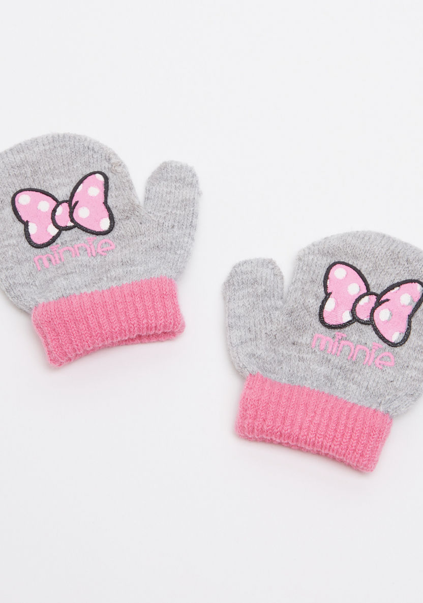 Minnie Mouse Embroidered Mittens-Mittens-image-0