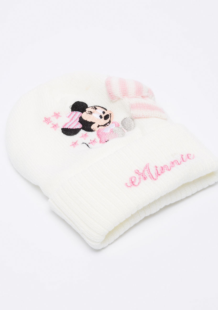 Minnie Mouse Embroidered Beanie Cap-Caps-image-3
