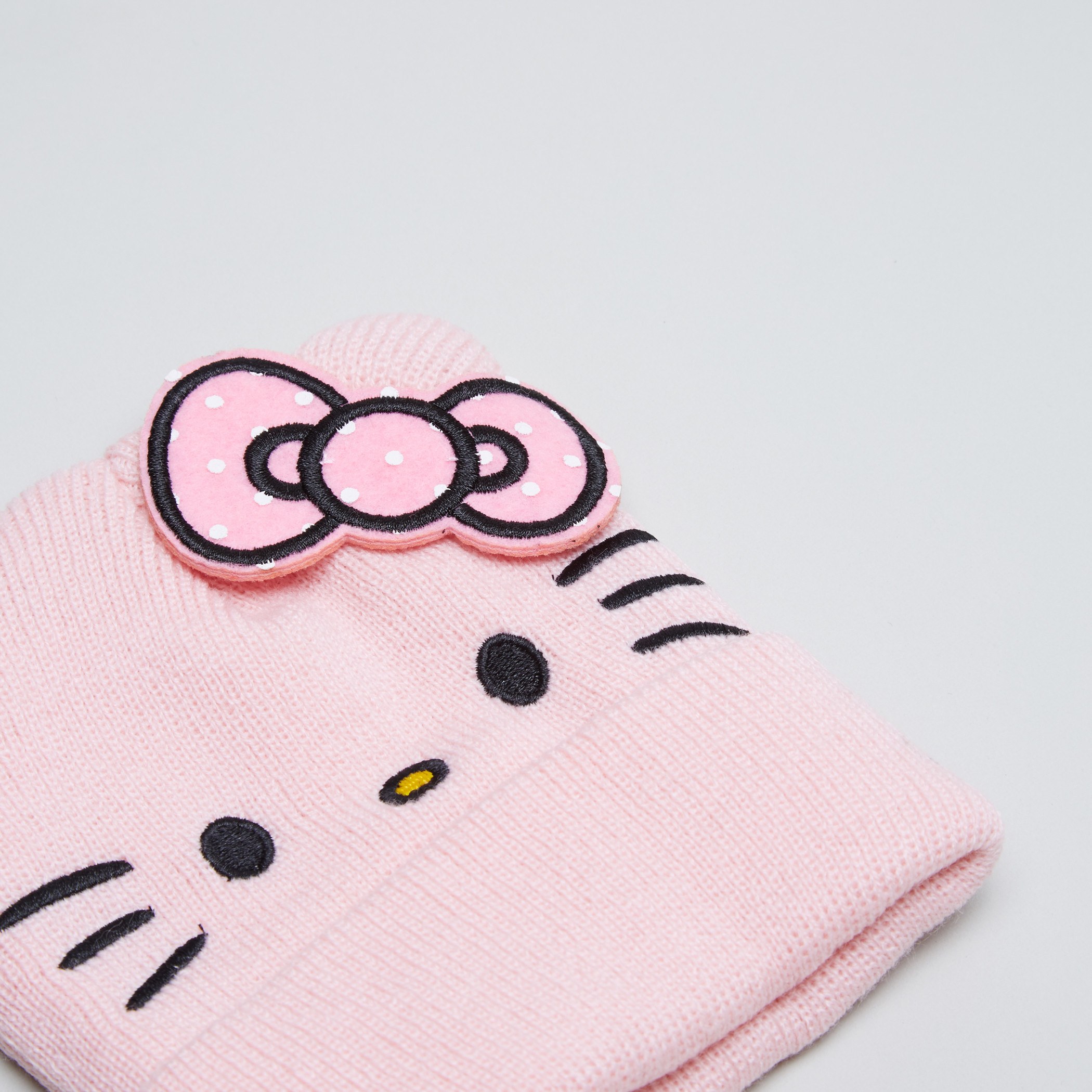 Hello Kitty Applique Detail Cap-baby-girls-clothing-winterwear-winteraccessories-image-3