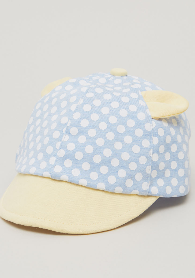 Juniors Printed Cap with Applique Detail and Elasticised Band-Hair Accessories-image-0