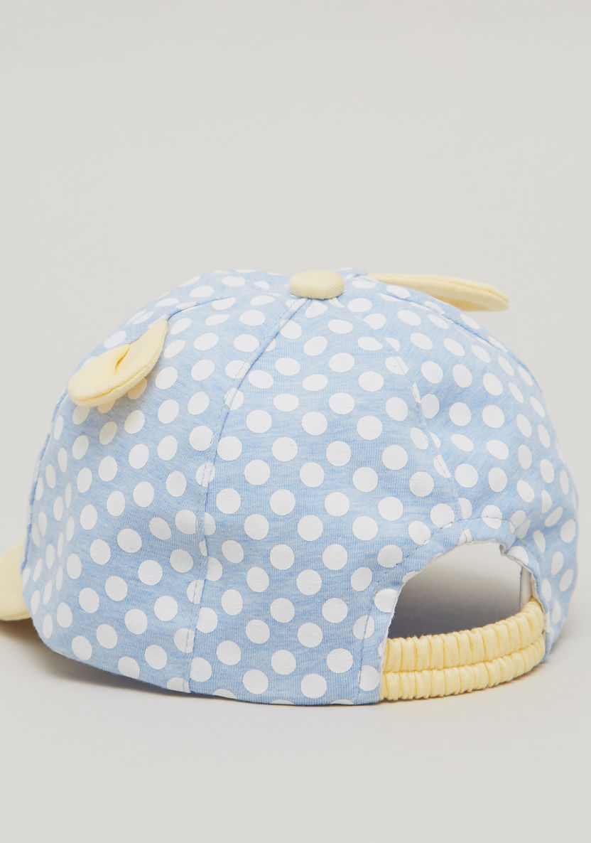 Juniors Printed Cap with Applique Detail and Elasticised Band-Hair Accessories-image-2