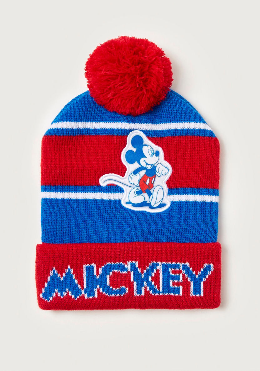 Disney Mickey Mouse Textured Cap and Gloves-Caps-image-2