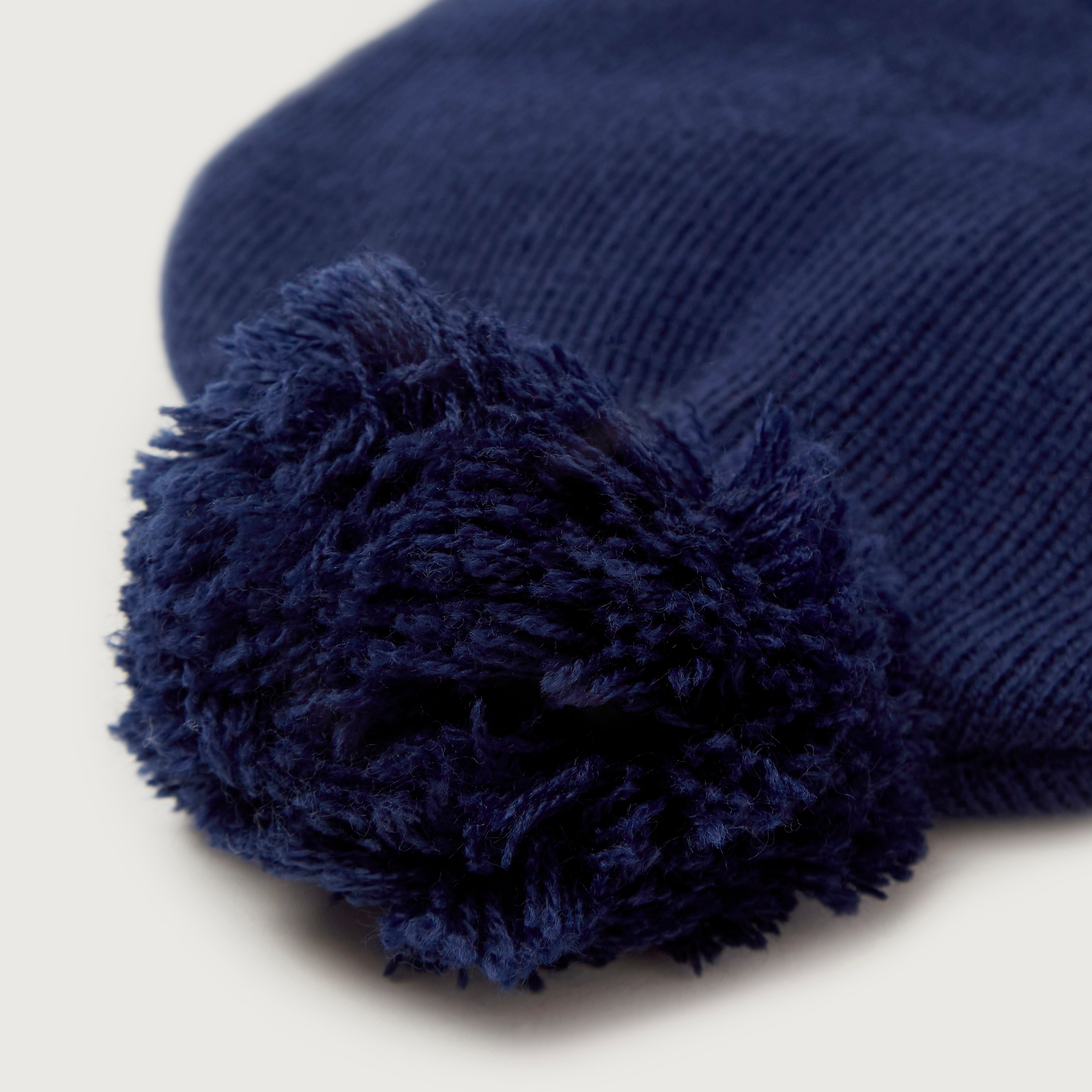 Juniors Textured Monkey Cap with Pom-Pom Detail-baby-boys-accessories-caps-image-2
