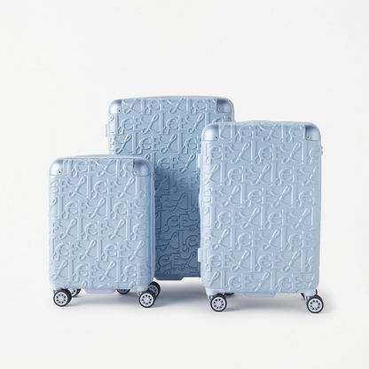Elle Textured Hardcase Trolley Bag with Retractable Handle-Luggage-image-5