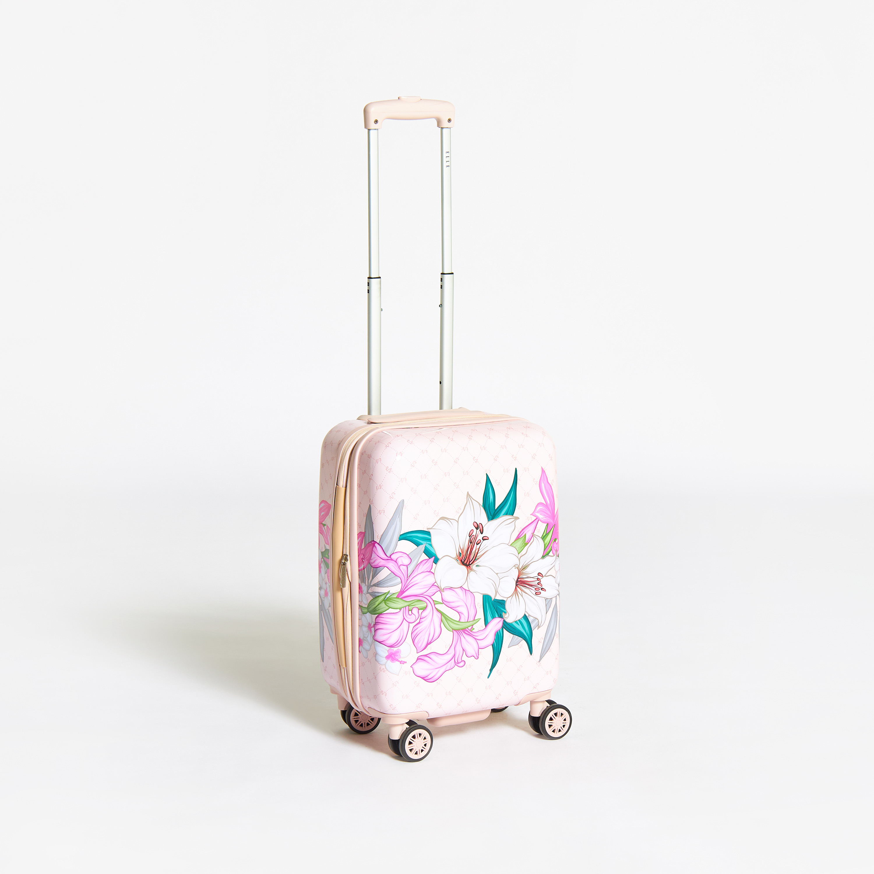 شنطة سفر ترولي صلبة بمقبض قابل للسّحب وطبعات زهرية من إيل-travel-luggagesandbags-luggage-image-1