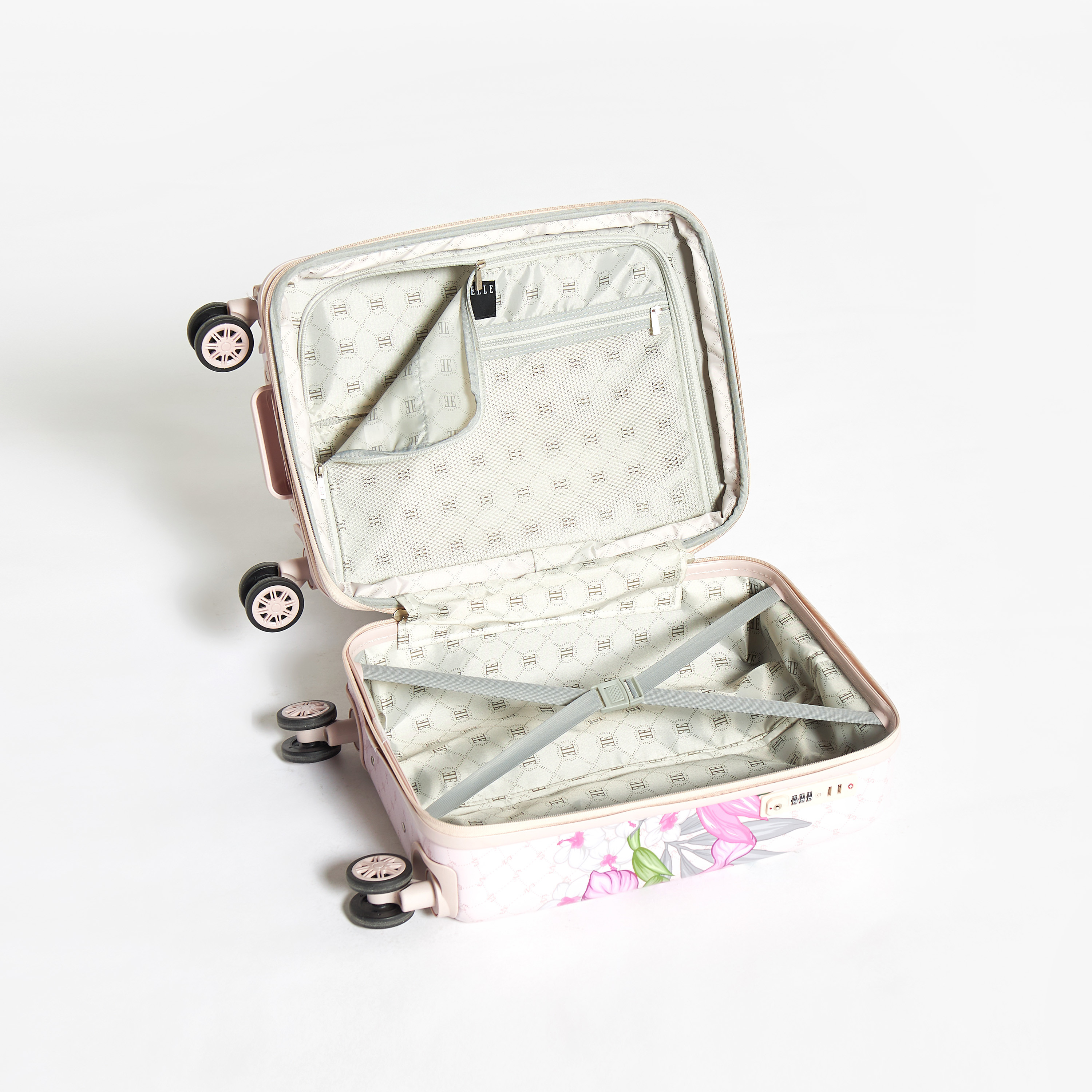 شنطة سفر ترولي صلبة بمقبض قابل للسّحب وطبعات زهرية من إيل-travel-luggagesandbags-luggage-image-5