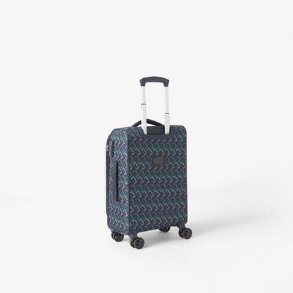 Elle All-Over Logo Print Softcase Trolley Bag with Retractable Handle and Wheels-Luggage-image-3