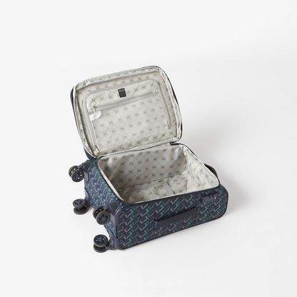 Elle All-Over Logo Print Softcase Trolley Bag with Retractable Handle and Wheels-Luggage-image-4