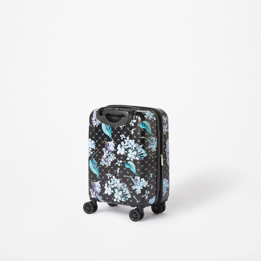Elle Printed Hardcase Luggage Trolley with Retractable Handle and Wheels-Luggage-image-2