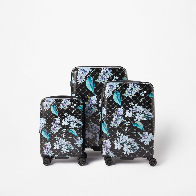 Elle Printed Hardcase Luggage Trolley Bag with Retractable Handle and Wheels-Luggage-image-5