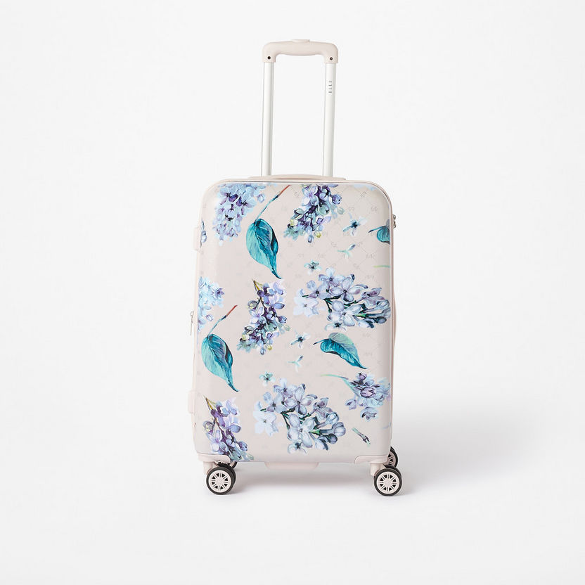 Elle Printed Hardcase Luggage Trolley Bag with Retractable Handle and Wheels-Luggage-image-0